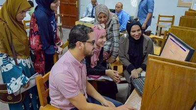 جامعة بني سويف تستقبل 250 طالبا خلال اليوم الأول للتنسيق وتخصص أماكن لذوي الإعاقه