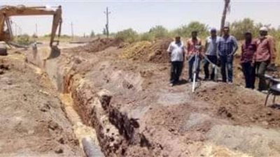 الانتهاء من مشروع الصرف الصحي بحي السلخانه بالخارجة