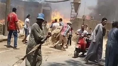 السيطرة على حريق مصنع بلاستيك بشبرا الخيمة