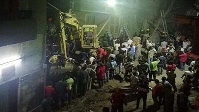 إصابة 3 أشخاص في انهيار جزئي لعقار بحدائق القبة