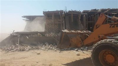 إزالة 49 حالة تعدي على أراضي الدولة واسترداد حوالي 11 فدان مباني بديروط