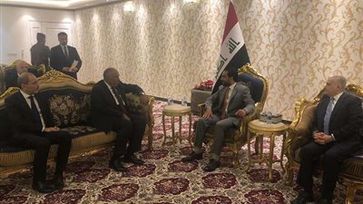 وزيرا خارجية مصر والأردن يلتقيان رئيس العراق