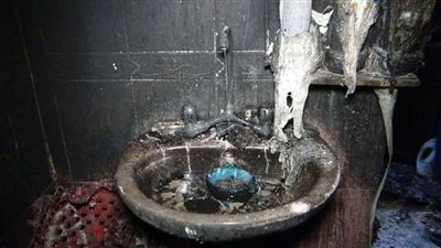 أسرة قتيل أنشاص الرمل تشعل النيران بمنزل القاتل