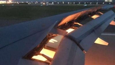 شاهد.. لحظة اشتعال النيران في طائرة المنتخب السعودي بروسيا