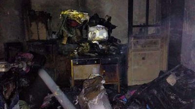 الحماية المدنية تسيطر على حريق هائل نشب بشقة سكنية في أطفيح