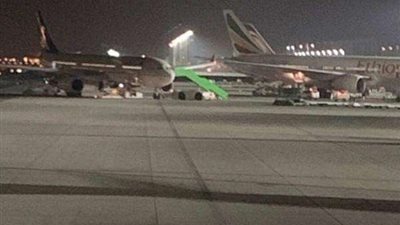 اصطدام طائرتين سعودية وإثيوبية في جدة (صور)