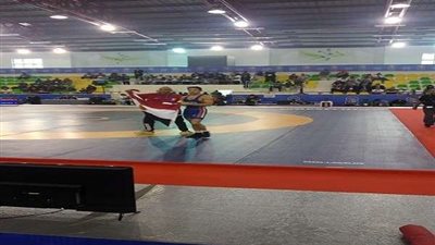 هيثم محمد يحصد ذهبية المصارعة وزن 60 كجم