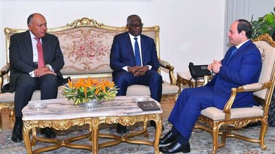 بالصور.. الرئيس السيسي يستقبل وزير خارجية غينيا