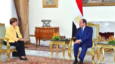 السيسي لمرشحة صندوق النقد: أفريقيا يجب أن تكون في قلب اهتماماتكم