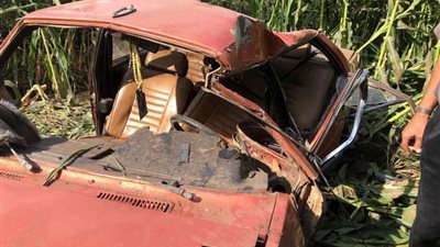 مصرع شخص وإصابة آخر في حادث انقلاب سيارة ملاكي بطلخا