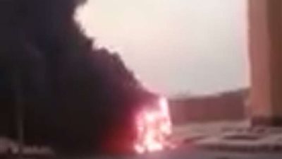 اشتعال النيران في أتوبيس ببني سويف ونجاة السائق بأعجوبة