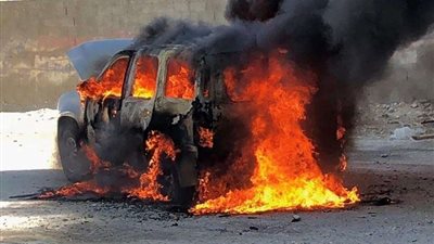 اشتعال النيران بسيارة ميكروباص دون خسائر بشرية بالقليوبية