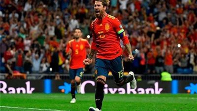 راموس يحقق رقم قياسي خلال مباراة إسبانيا وجزر فاروه بتصفيات اليورو