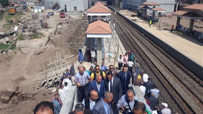 وزير النقل يتابع أعمال إنشاء محطة قطار دمنهور بالبحيرة