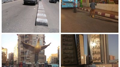 حملات نظافة مكثفة وكنس وغسيل الأرصفة والشوارع والميادين الحيوية بأسيوط