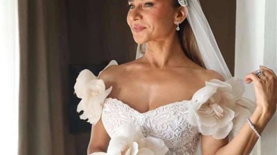 شاهد.. أبناء نيللي كريم في حفل زفافها