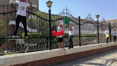 جامعة المنيا تتزين استعداداً لاستقبال طلابها