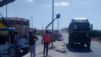 بدء أعمال الإنارة بعمارات بالكيلو 8 بمرسى مطروح