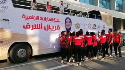 مصر للطيران تستقبل أبطال الذهب والفضة في أولمبياد طوكيو بمطار القاهرة