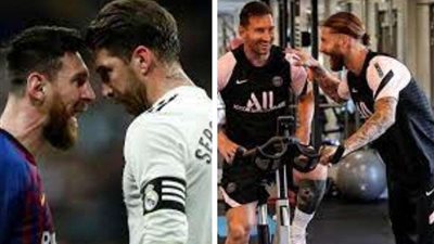 (صور) أعداء الأمس أصدقاء اليوم.. كيف أتحد ميسي وراموس لونًا وهدفًا؟