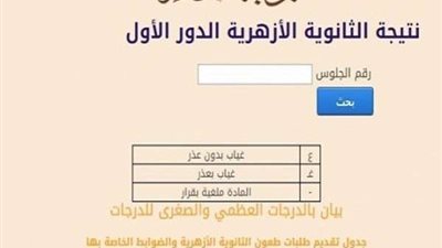 الاستعلام عن رقم الجلوس للحصول على نتيجة الثانوية الأزهرية 2021