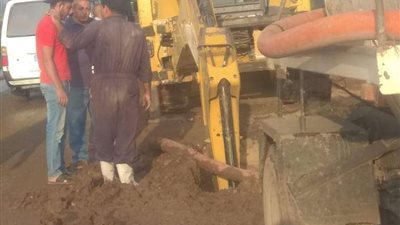 عطل مفاجئ بخط مياه مغذي لقرى طوخ بالقليوبية