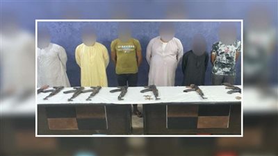 ضبط 6 متهمين بحوزتهم 8 بنادق آلية وعدد من الطلقات خلال حملة أمنية بأسيوط