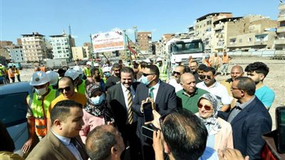 محافظ الدقهلية يضع حجر أساس مساكن الجلاء