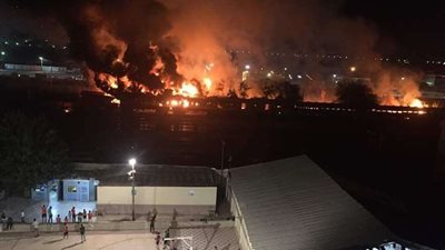 المعمل الجنائي يعاين حريق شقة سكنية بالزيتون