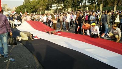 مظاهرات حاشدة في إمبابة والبدرشين لدعم الرئيس السيسي