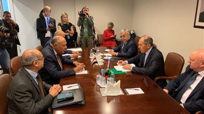 شكري يلتقي وزير خارجية روسيا على هامش اجتماعات الجمعية العامة للأمم المتحدة