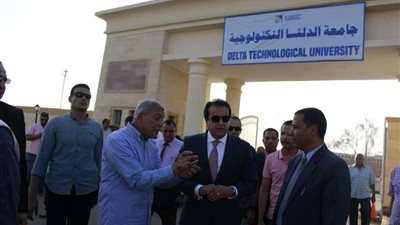 وزير التعليم العالي يتفقد مقر جامعة الدلتا التكنولوجية بقويسنا