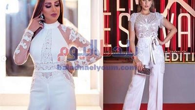 أنغام تنافس درة في تحد الفساتين على 