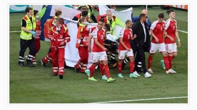 إريكسين يقدم رسالة خاصة للفريق الطبي الذي أنقذ حياته