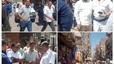 حملة مكبرة لإزالة الإشغالات والتعديات بميادين حي غرب بأسيوط