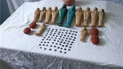 ضبط شخص بحوزته 95 قطعة أثرية بمركز منفلوط في أسيوط