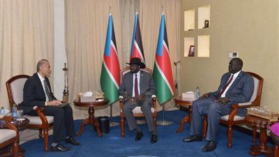 رئيس جنوب السودان يستقبل السفير المصري بمناسبة انتهاء فترة مهمته في جوبا