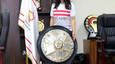 راندا البحيري تزور الزمالك وتؤكد: يستحق لقب الدوري