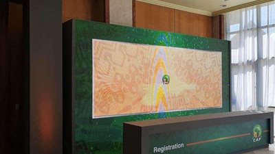 تجهيز مقر قرعة دورى أبطال أفريقيا (صور)