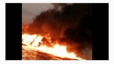 انقلاب مركب عائم في المنصورة