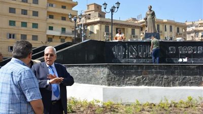 محافظ الدقهلية يتفقد ميدان أم كلثوم بالمنصورة بعد تطويره