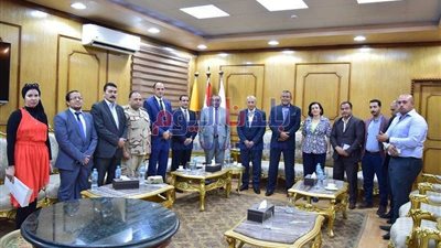 رئيس جامعة بني سويف يستقبل لجنة تقييم أفضل جامعة