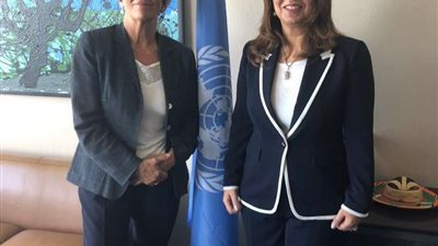 غادة والي تلتقي رئيس منظمة الانكتاد على هامش الحوار الدولي للهجرة