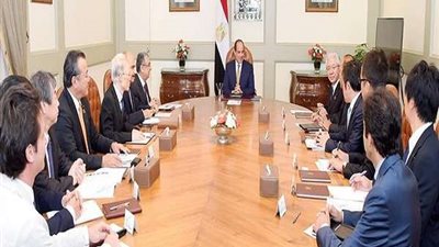 السيسي يستقبل رئيس شركة تويوتا تسوشو اليابانية