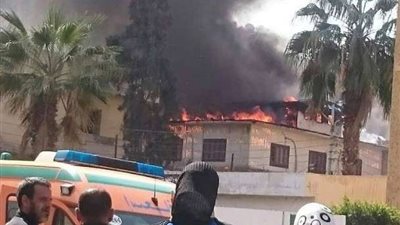 بالأسماء.. إصابة 5 أشخاص في حريق كنيسة مارجرجس بالدقهلية