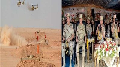 وزيري الدفاع والإنتاج الحربي يشهد مناورة 