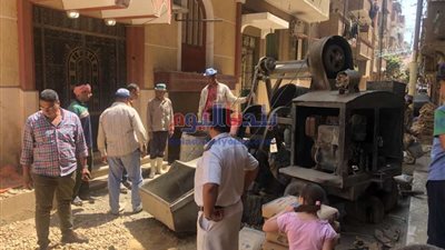 رئيس مدينة أشمون يضبط اثنين من المواطنين وتحرير محاضر بناء مخالف