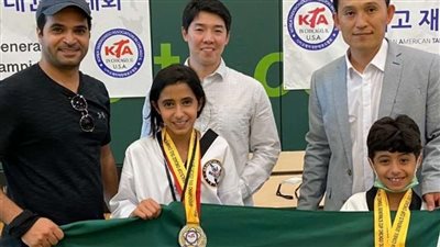 طفلان سعوديان يحققان بطولة التايكوندو في أمريكا
