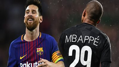 مبابي يكسر رقم ليونيل ميسي بدوري أبطال أوروبا