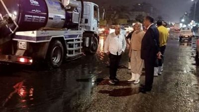 مرور القاهرة تنتهي من شفط مياه الأمطار بمدينة نصر